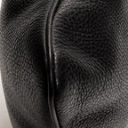 Shoulder Bag Large Messenger Black Grained Calfskin Leather