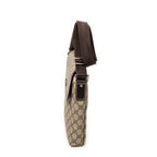 Shoulder Bag Small Flap Messenger Brown Supreme Coated Canvas