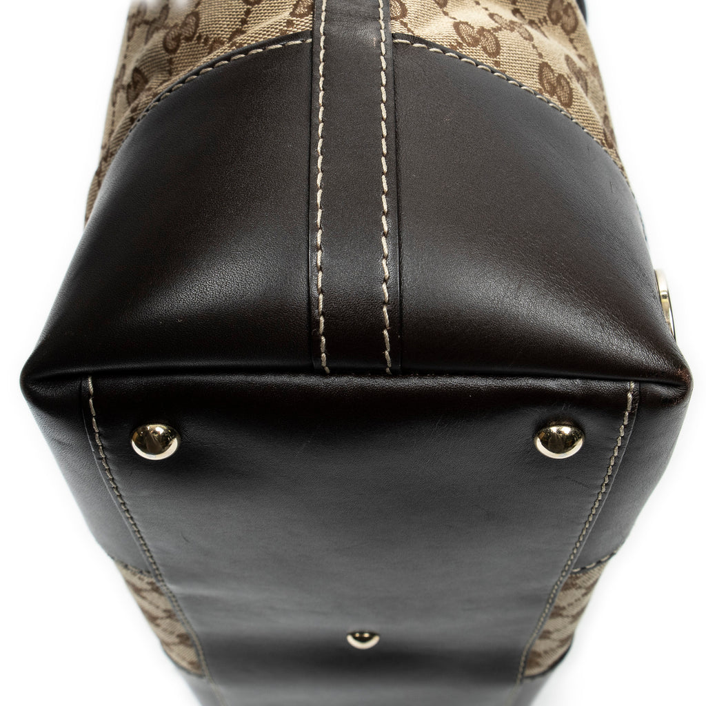 Shoulder Bag Large Lovely Tote Brown Monogrammed Canvas