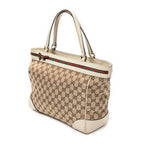 Handbag Web Mayfair Tote Beige Monogrammed Canvas