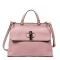 Shoulder Bag Medium Bamboo Daily Top Handle Pink Grained Calfskin Leather