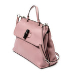 Shoulder Bag Medium Bamboo Daily Top Handle Pink Grained Calfskin Leather