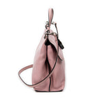 Shoulder Bag Medium Bamboo Daily Top Handle Pink Grained Calfskin Leather