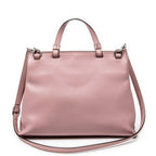 Shoulder Bag Medium Bamboo Daily Top Handle Pink Grained Calfskin Leather