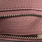 Shoulder Bag Medium Bamboo Daily Top Handle Pink Grained Calfskin Leather