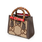 Shoulder Bag Small Diana Bamboo Tote Brown Jumbo GG Canvas