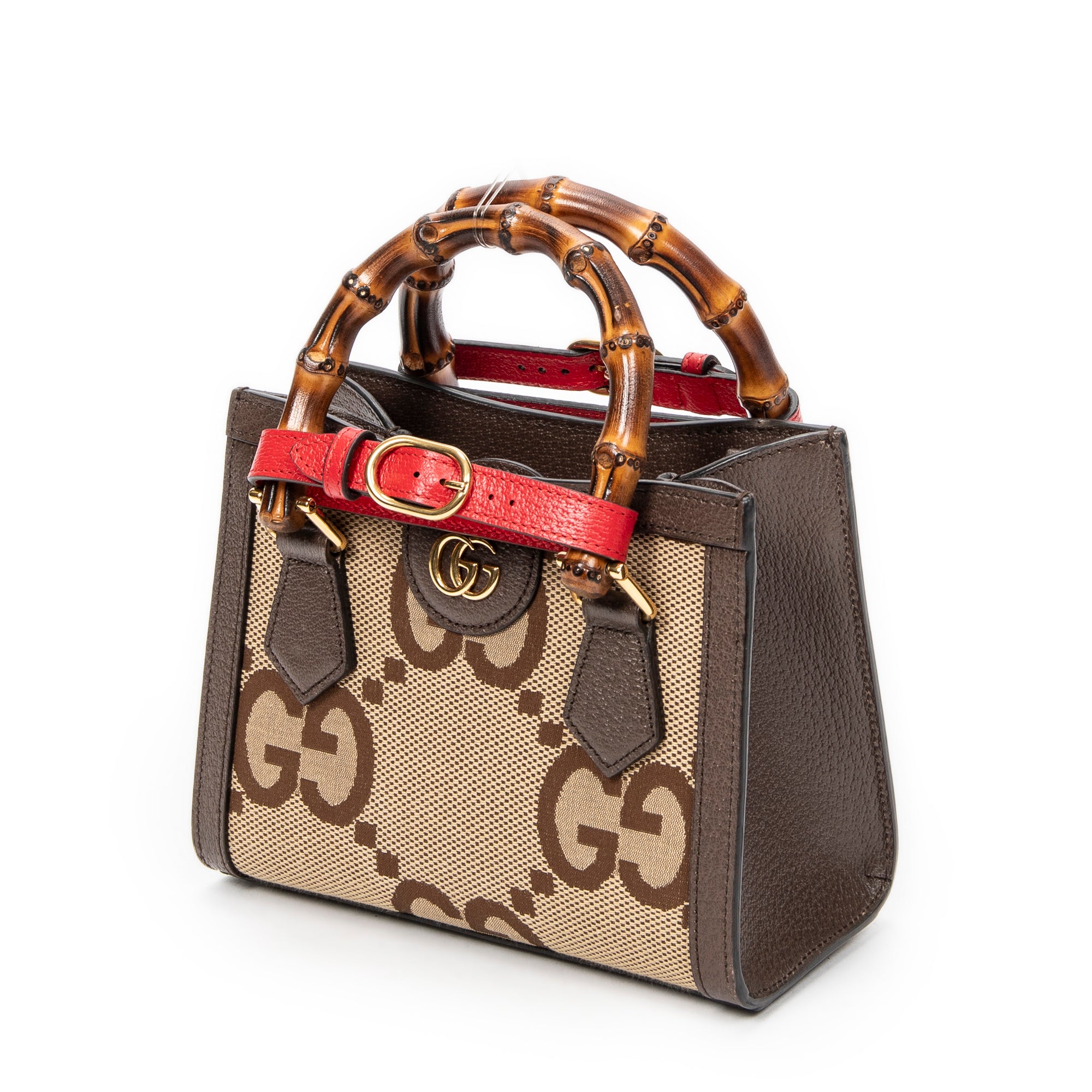 Shoulder Bag Small Diana Bamboo Tote Brown Jumbo GG Canvas