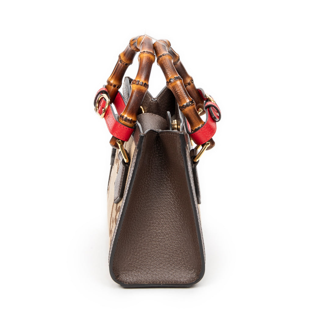 Shoulder Bag Small Diana Bamboo Tote Brown Jumbo GG Canvas