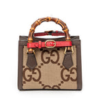Shoulder Bag Small Diana Bamboo Tote Brown Jumbo GG Canvas