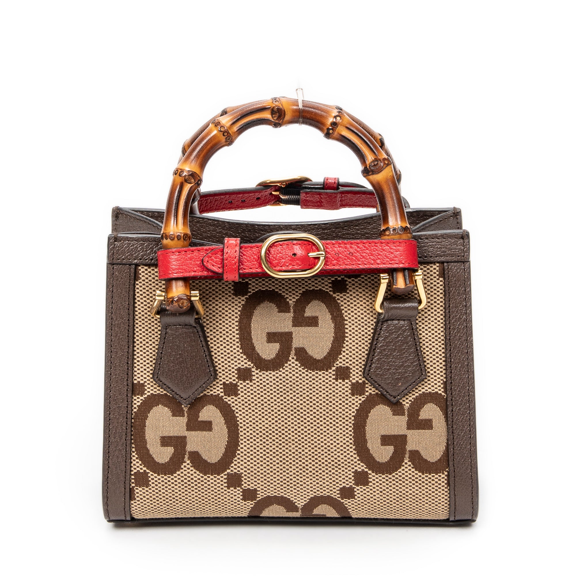 Shoulder Bag Small Diana Bamboo Tote Brown Jumbo GG Canvas