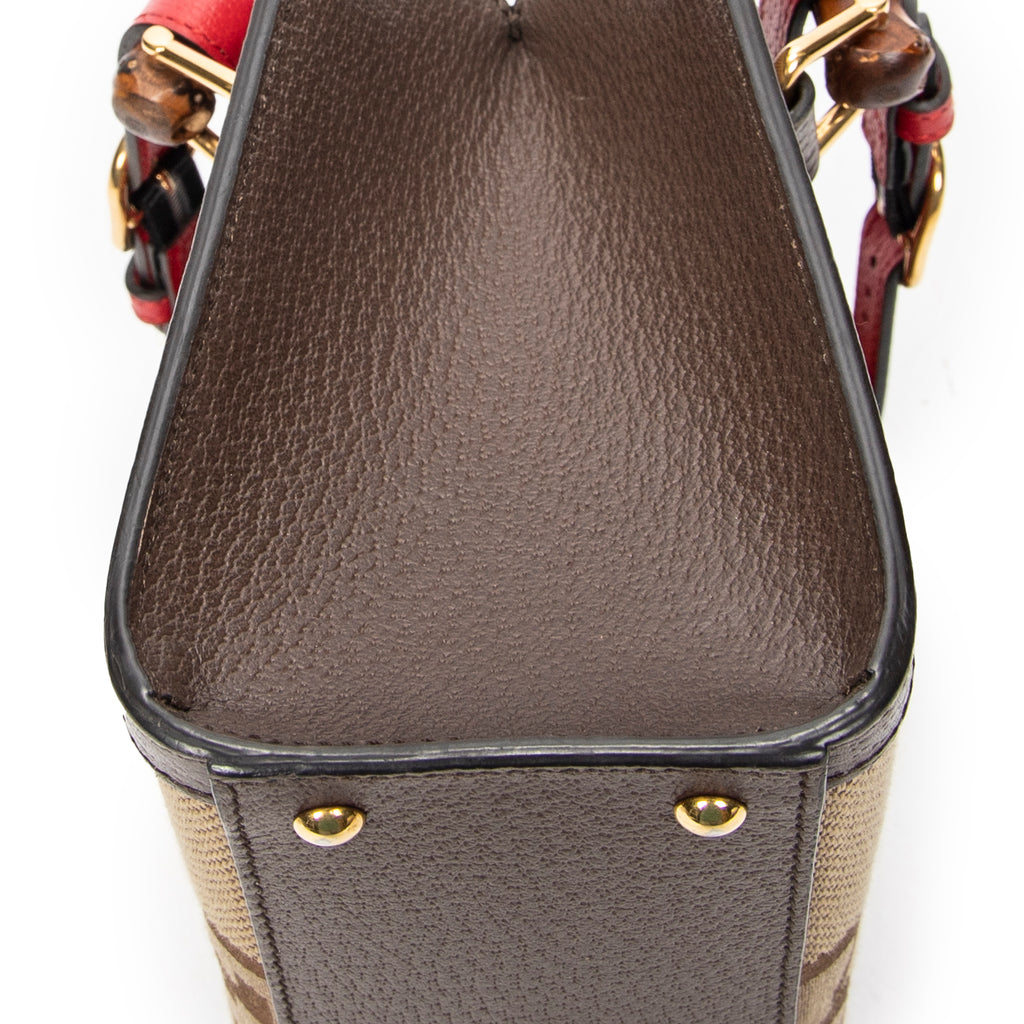 Shoulder Bag Small Diana Bamboo Tote Brown Jumbo GG Canvas