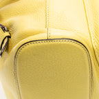 Backpack Medium Bamboo Tassel Backpack Yellow Grained Calfskin Leather