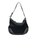 Shoulder Bag Medium Charlotte Hobo Black Monogrammed Canvas