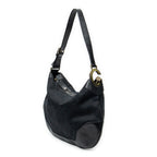 Shoulder Bag Medium Charlotte Hobo Black Monogrammed Canvas