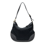 Shoulder Bag Medium Charlotte Hobo Black Monogrammed Canvas