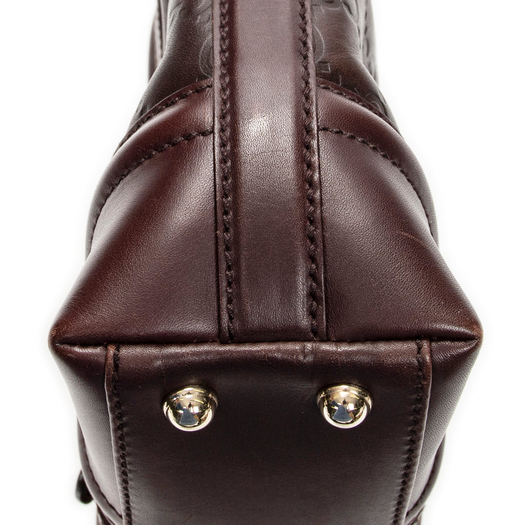 Shoulder Bag Treasure Flap Plum Guccissima Leather