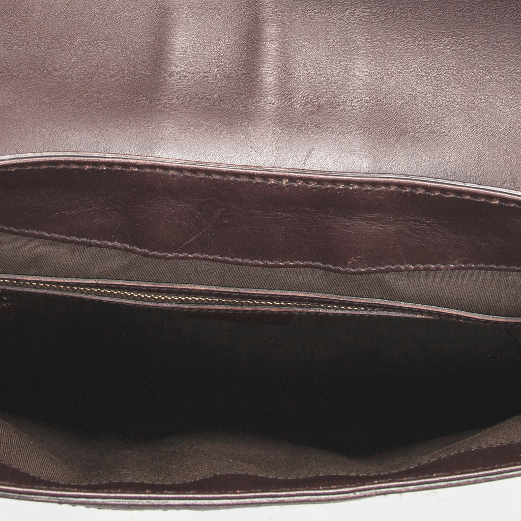 Shoulder Bag Treasure Flap Plum Guccissima Leather