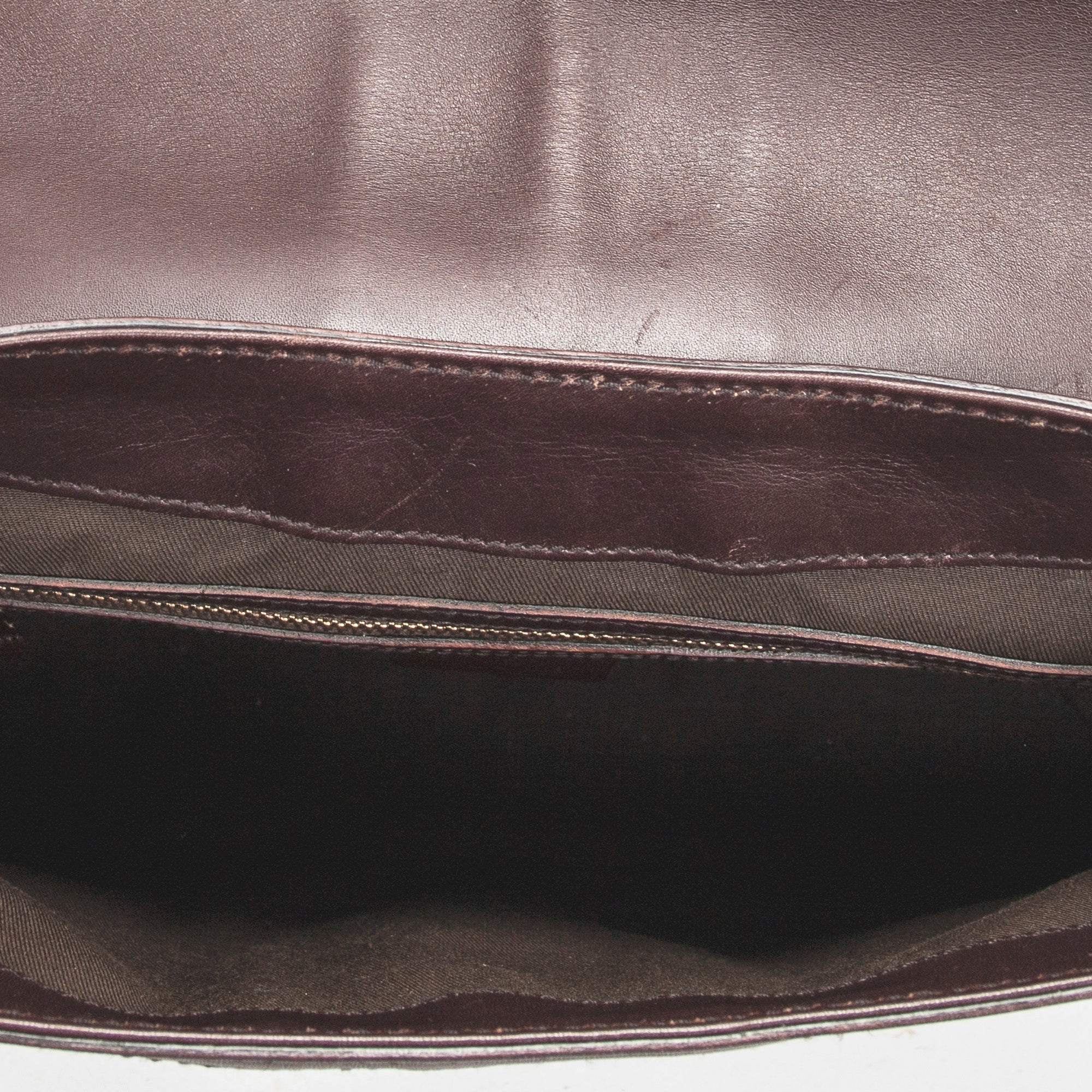 Shoulder Bag Treasure Flap Plum Guccissima Leather