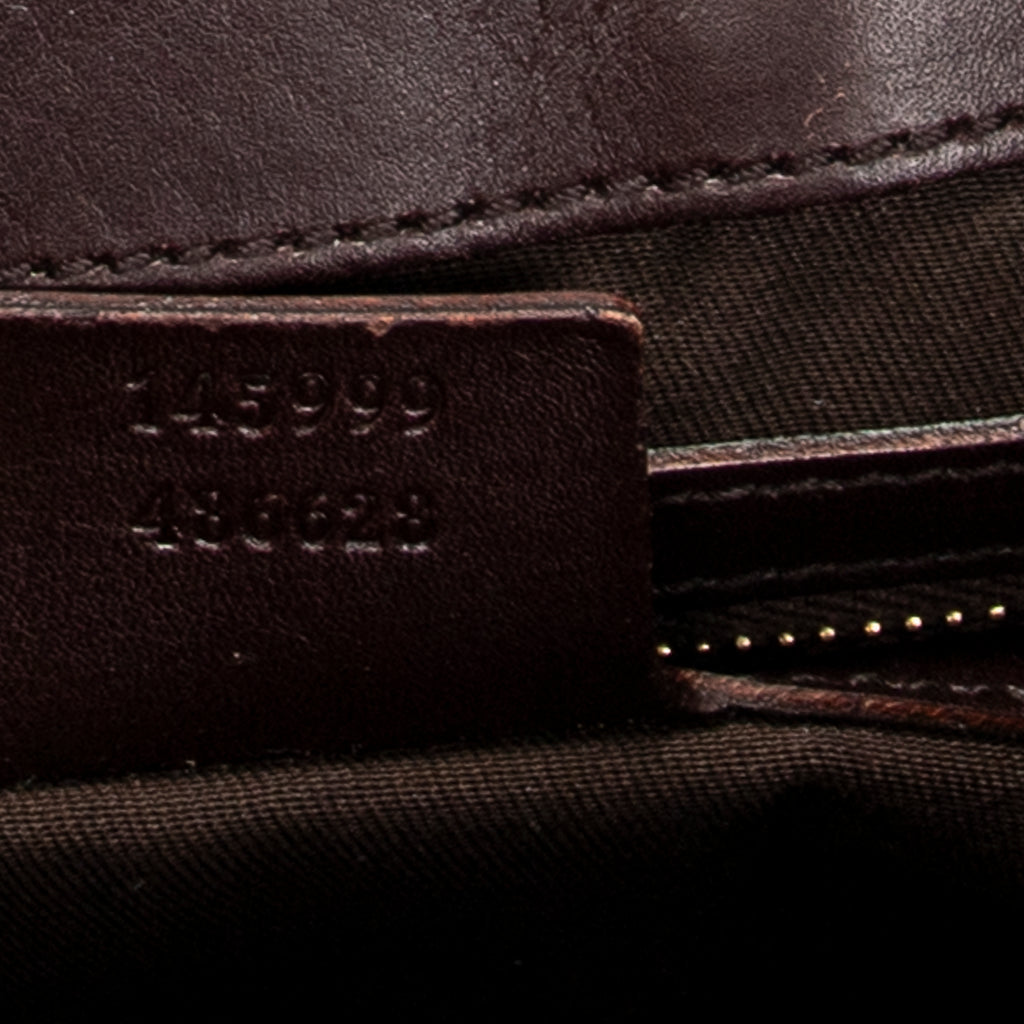 Shoulder Bag Treasure Flap Plum Guccissima Leather