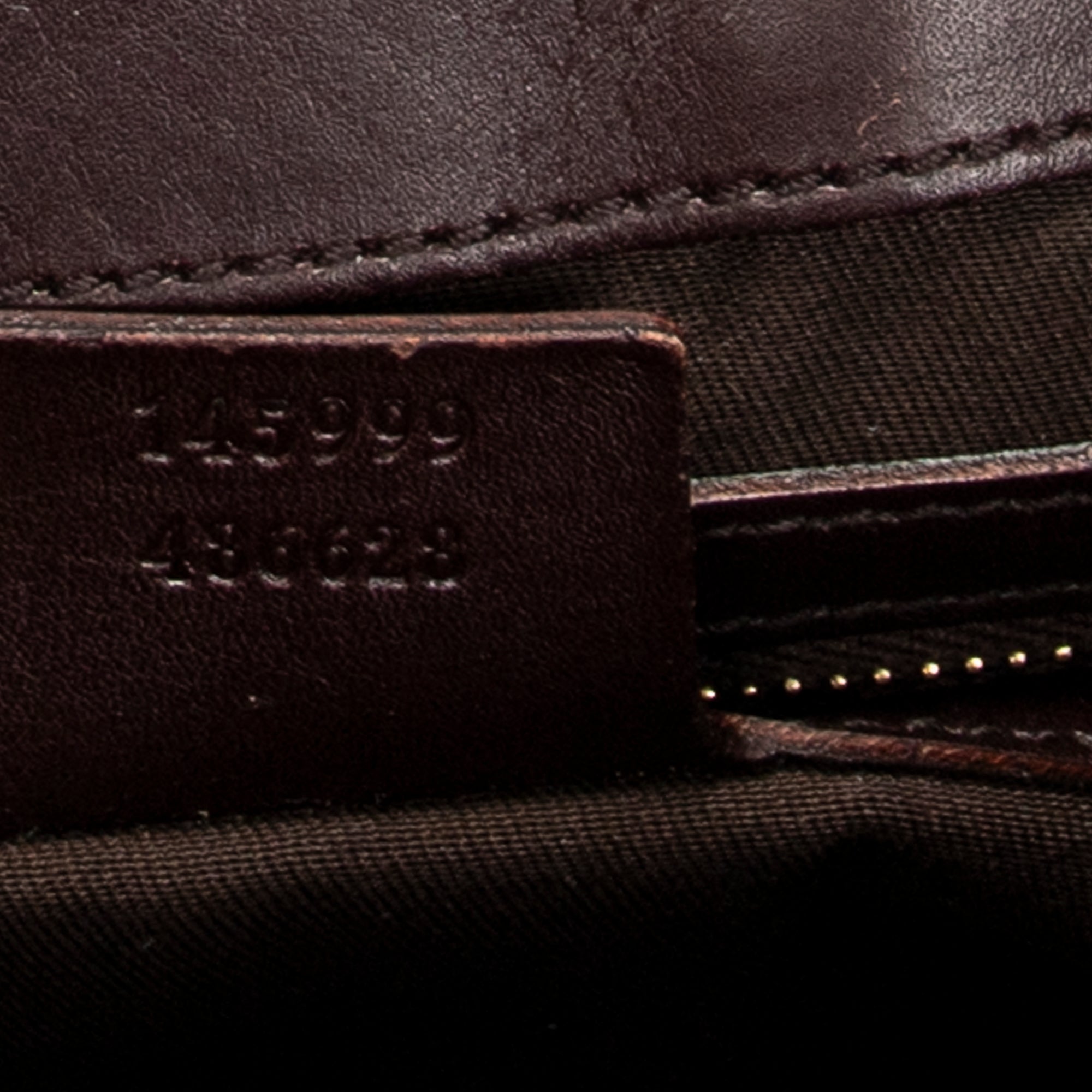 Shoulder Bag Treasure Flap Plum Guccissima Leather