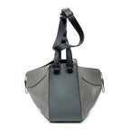 Shoulder Bag Small Hammock Grey Calfskin Leather