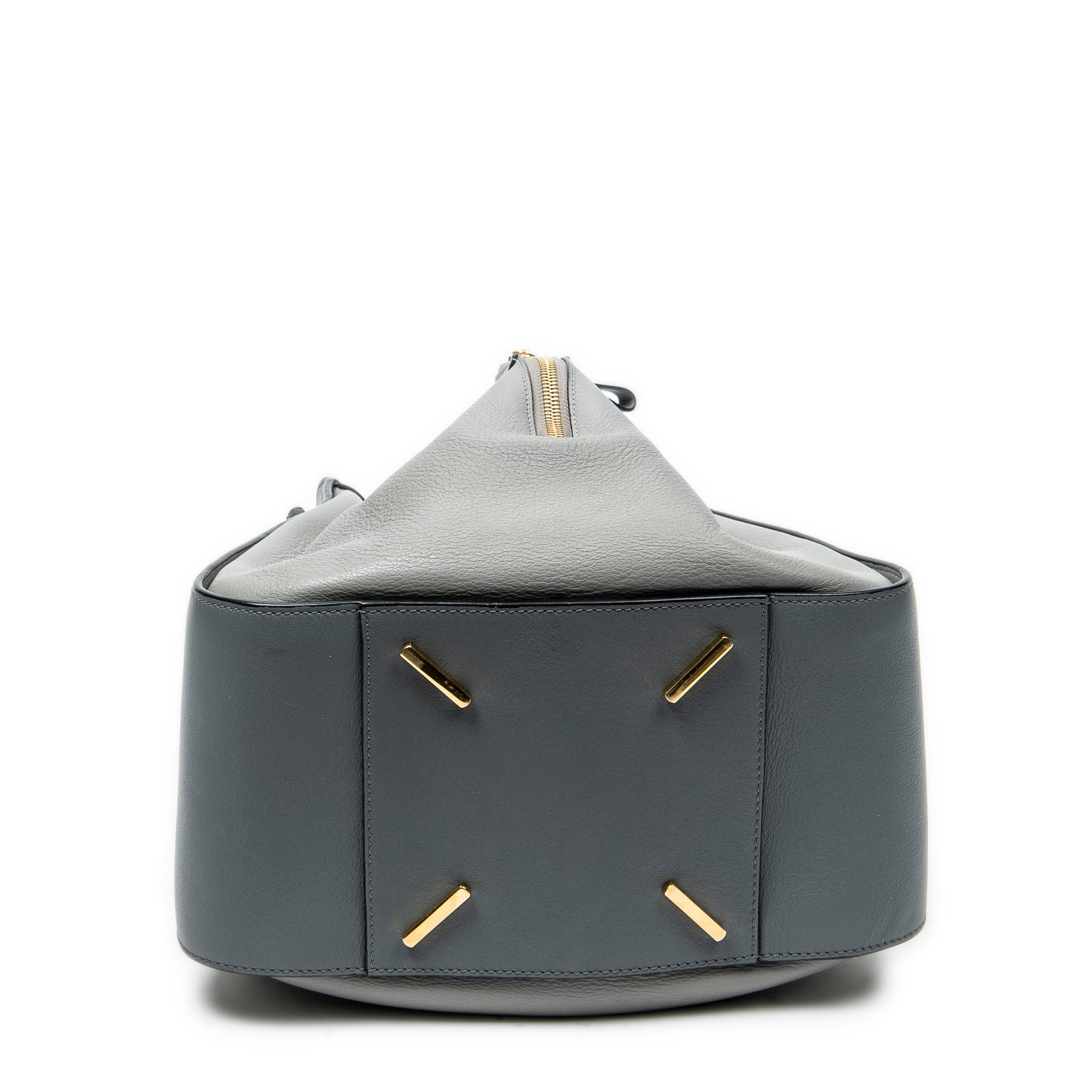 Shoulder Bag Small Hammock Grey Calfskin Leather
