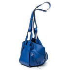 Shoulder Bag Small Hammock Blue Calfskin Leather