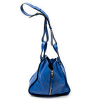 Shoulder Bag Small Hammock Blue Calfskin Leather