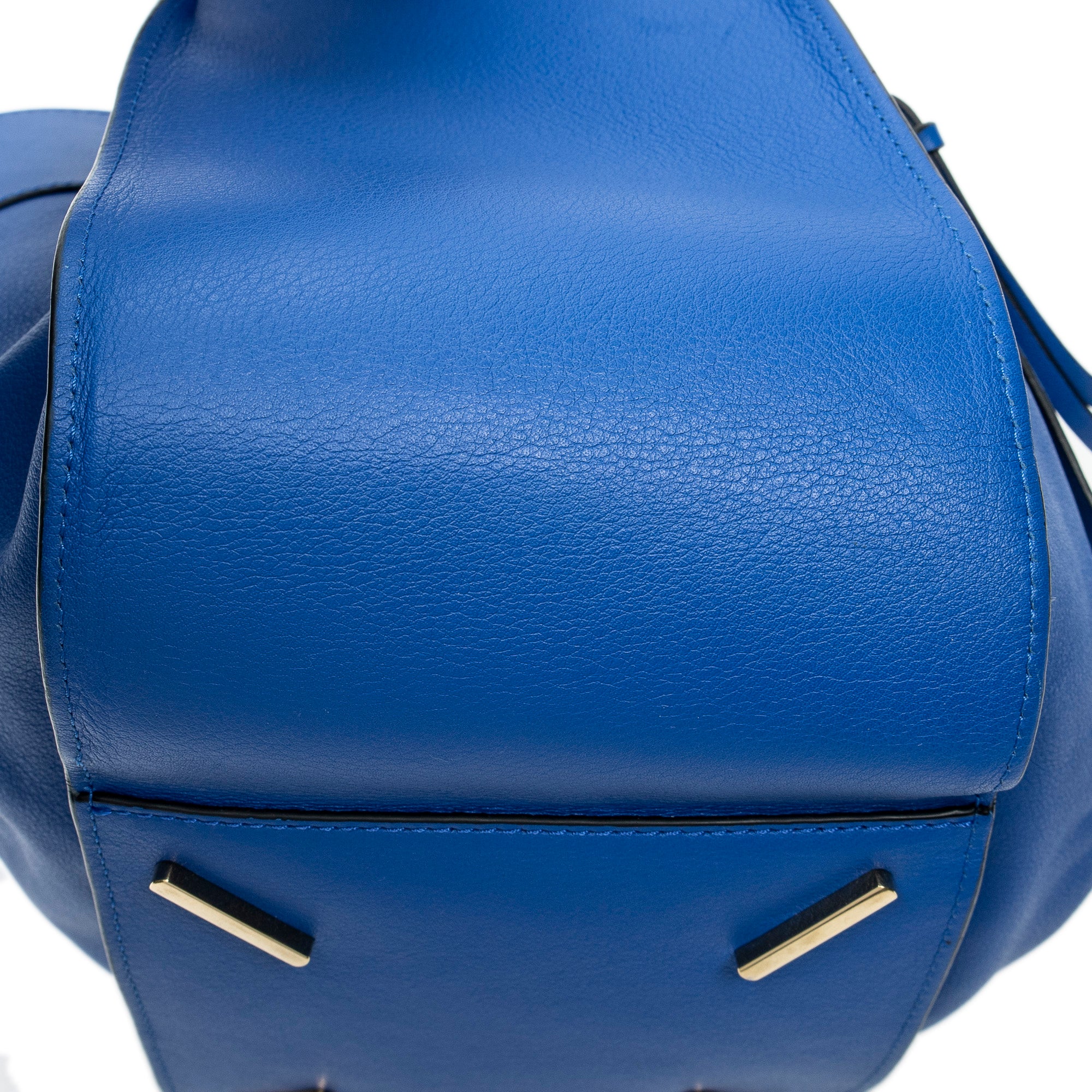 Shoulder Bag Small Hammock Blue Calfskin Leather