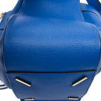 Shoulder Bag Small Hammock Blue Calfskin Leather