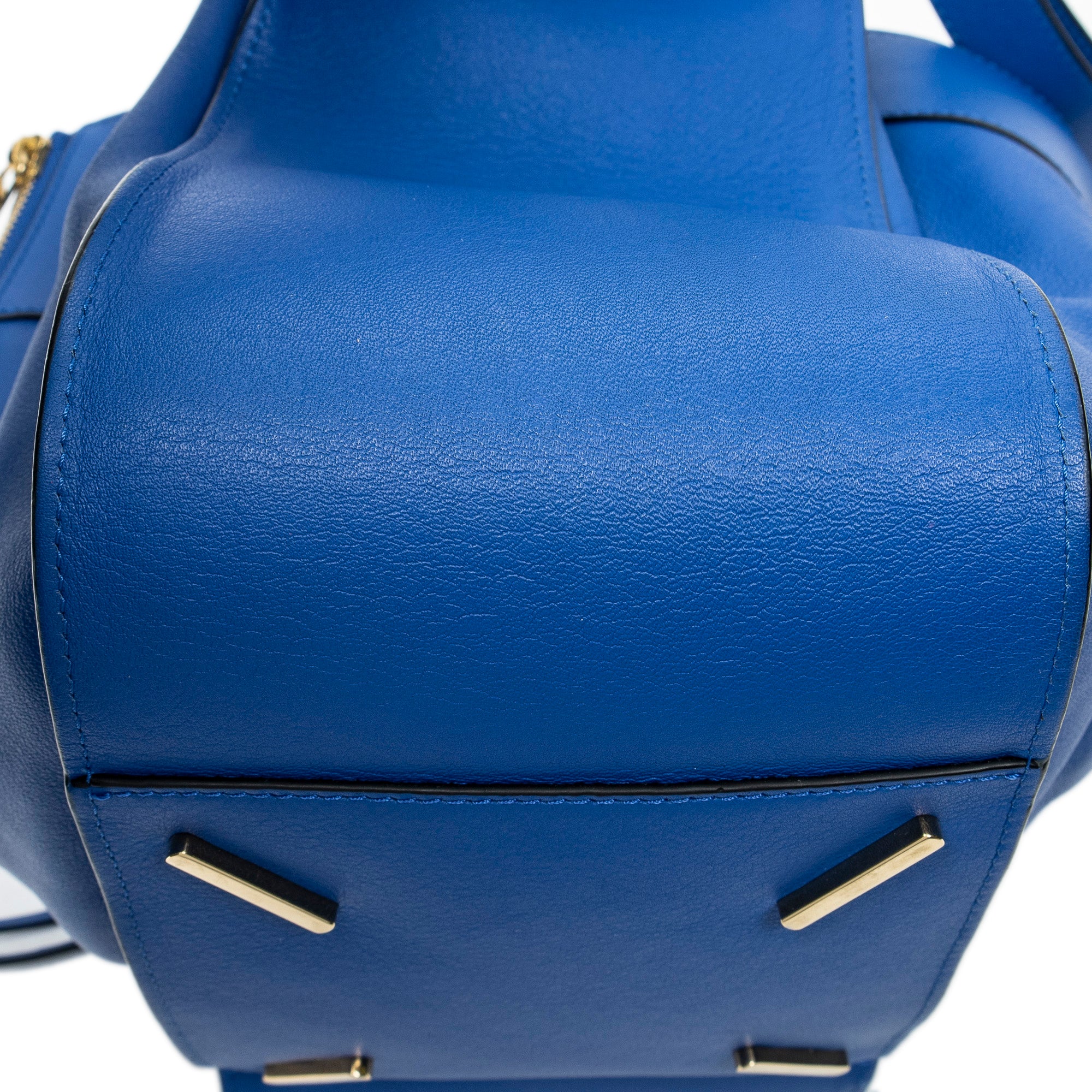 Shoulder Bag Small Hammock Blue Calfskin Leather