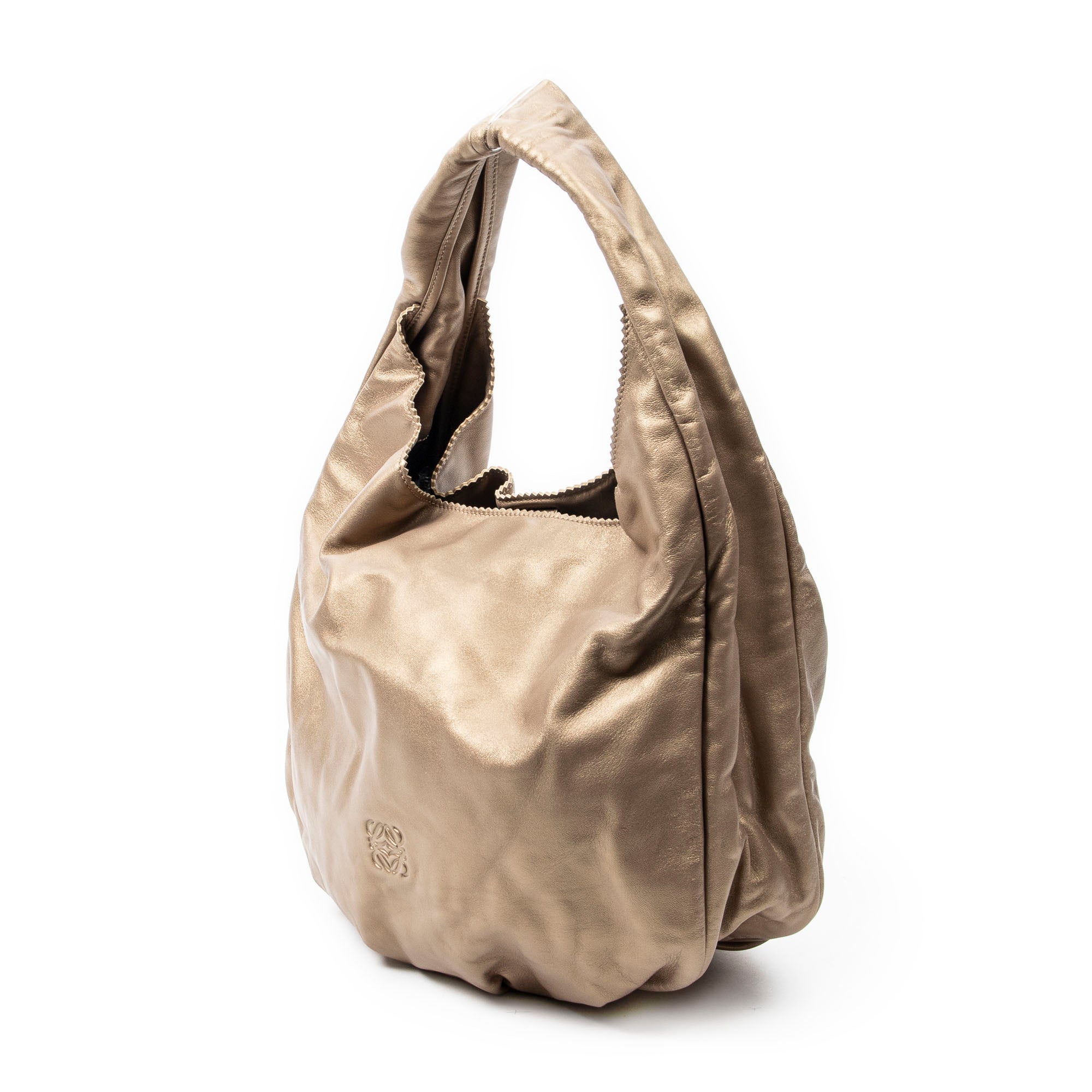 Shoulder Bag Viento Hobo Gold Calfskin Leather