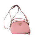 Bandolera Odette con asa superior de piel Saffiano rosa
