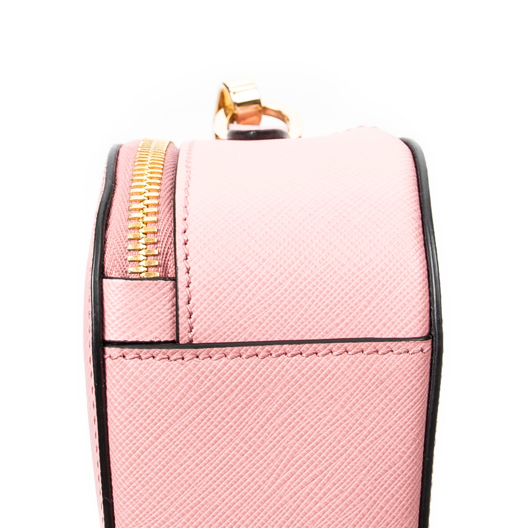 Bandolera Odette con asa superior de piel Saffiano rosa