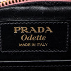 Bandolera Odette con asa superior de piel Saffiano rosa