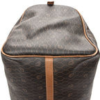 Travel Bag Vintage Large Travel Boston Dark Grey Honeycomb Coated Canvas