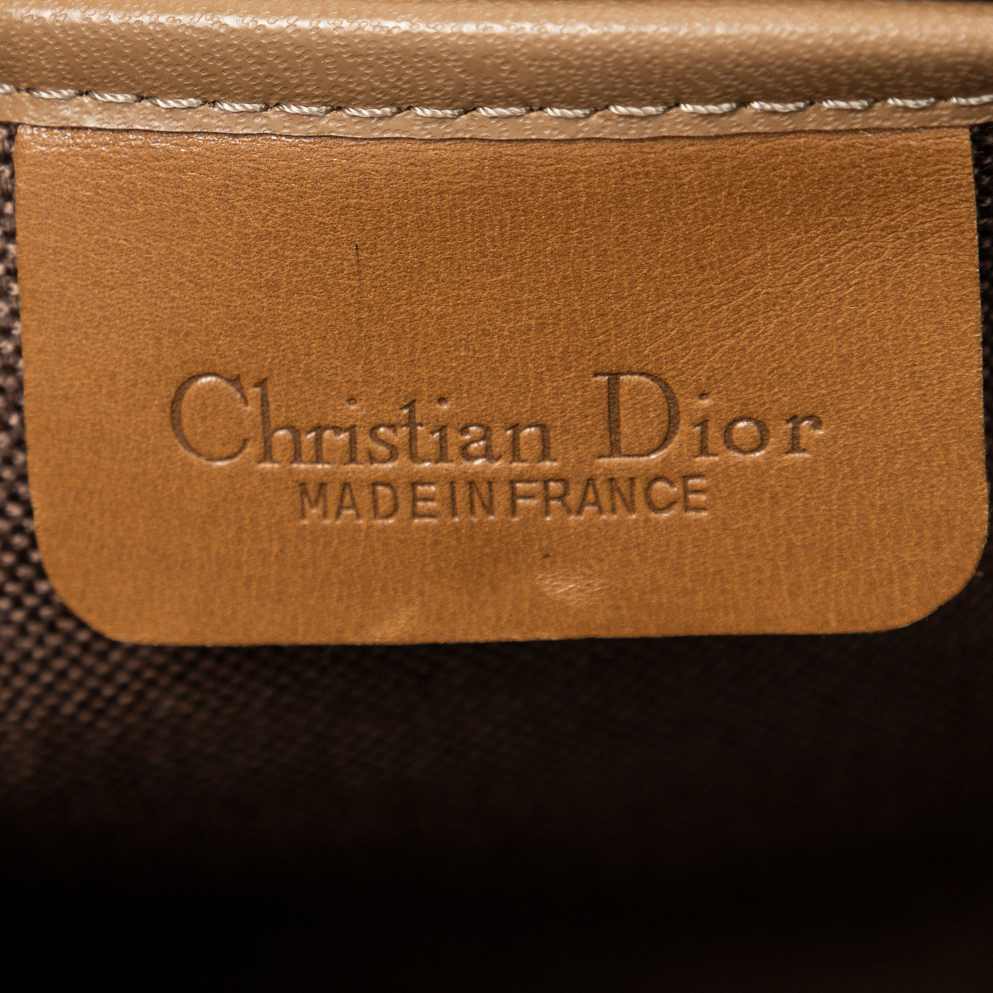 Clutch Vintage Zip Clutch Beige Honeycomb Coated Canvas