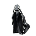 Shoulder Bag Montaigne 30 Black Woven Houndstooth Leather