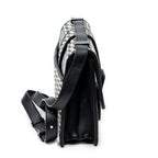 Shoulder Bag Montaigne 30 Black Woven Houndstooth Leather