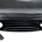 Shoulder Bag Montaigne 30 Black Woven Houndstooth Leather