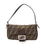 Bolso de hombro Baguette lona Zucca color tostado