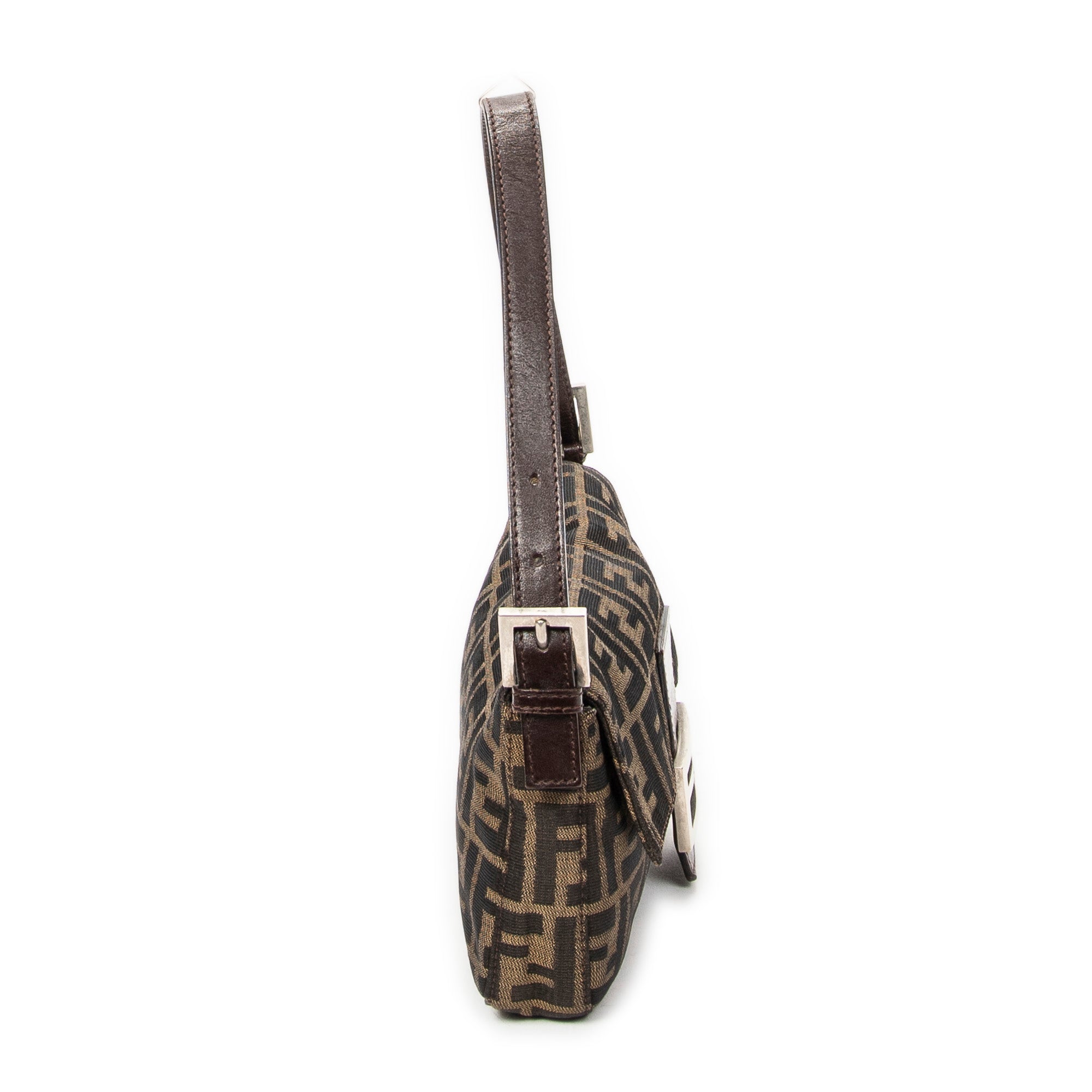 Bolso de hombro Baguette lona Zucca color tostado