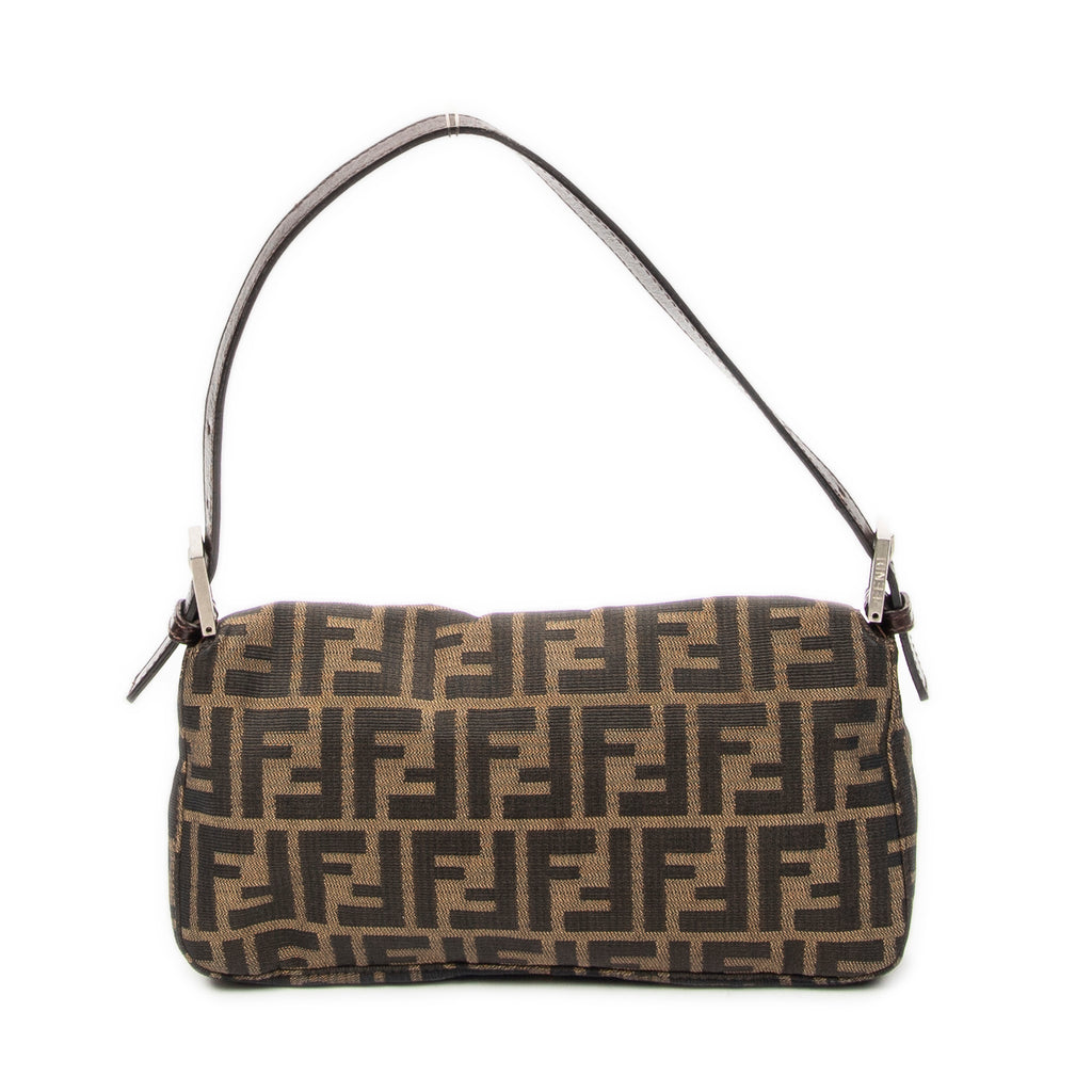 Bolso de hombro Baguette lona Zucca color tostado