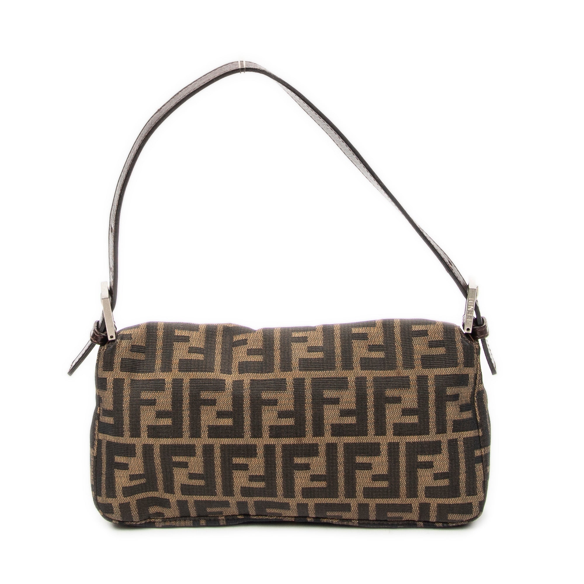 Bolso de hombro Baguette lona Zucca color tostado