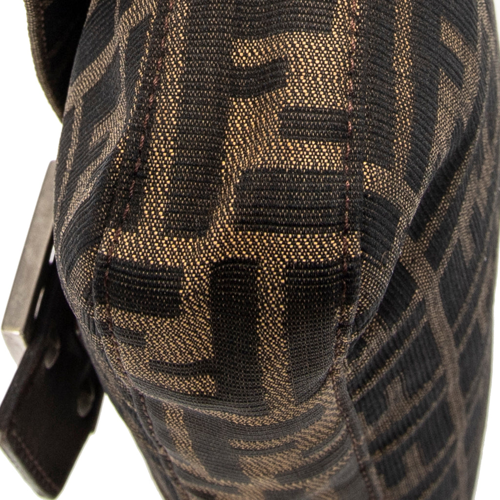 Bolso de hombro Baguette lona Zucca color tostado