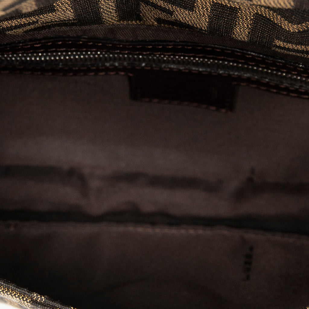 Bolso de hombro Baguette lona Zucca color tostado