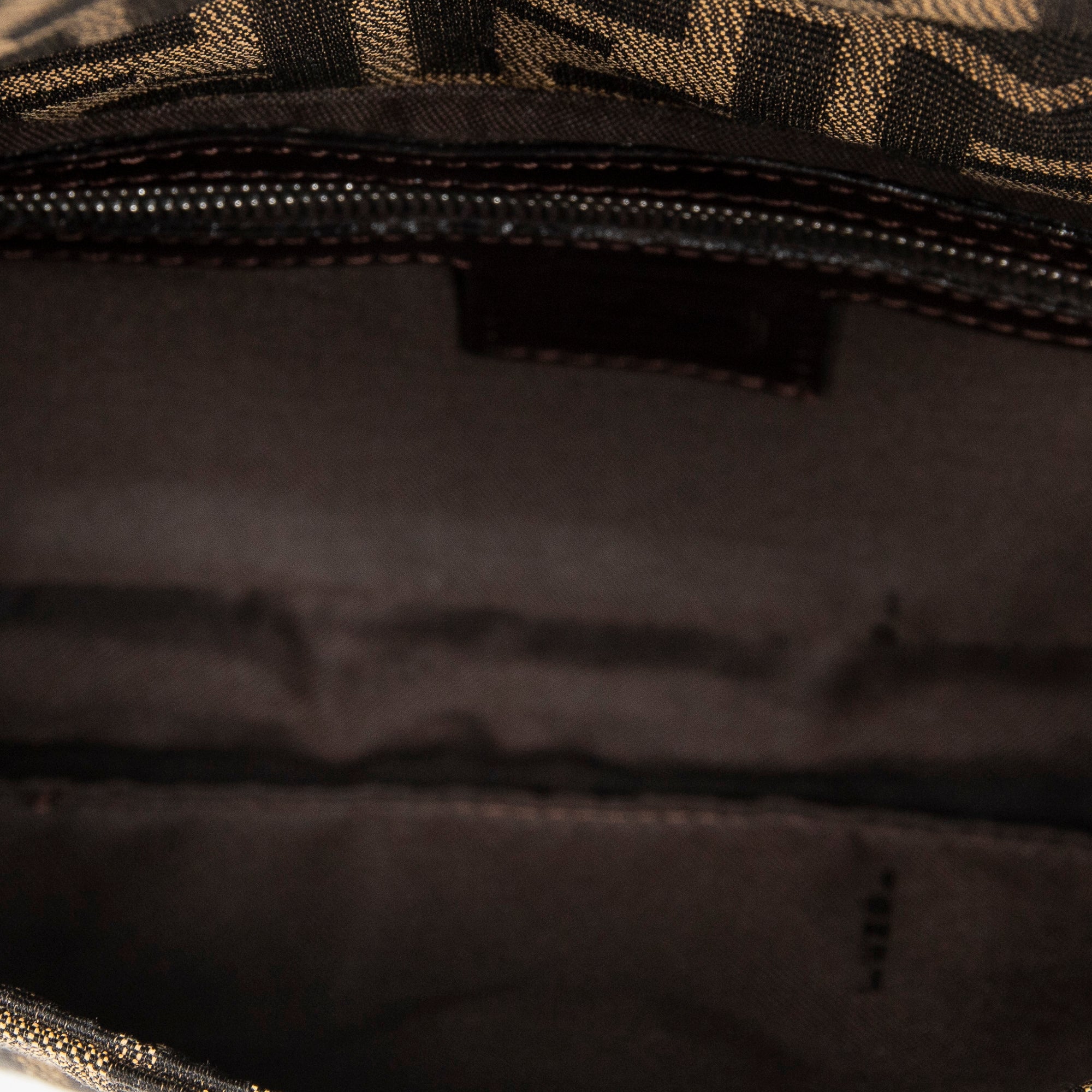 Bolso de hombro Baguette lona Zucca color tostado