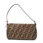 Bolso de Hombro Baguette Lona Zucca Marrón