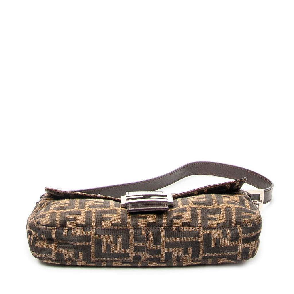 Bolso de Hombro Baguette Lona Zucca Marrón