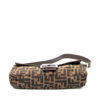 Bolso de Hombro Baguette Lona Zucca Marrón